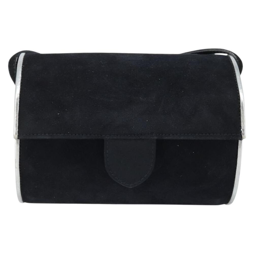 Salvatore Ferragamo Suede Shoulder Bag Black